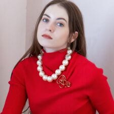 ビッグパール調ネックレス 25mm