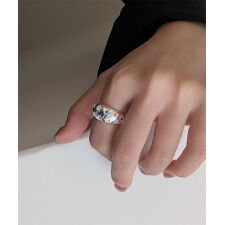 ニッケルフリー カラフルビジュー調シャイニースターリング