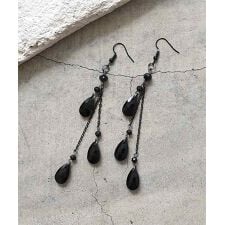 ニッケルフリー ドロップビーズピアス