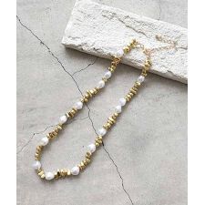 バロックパール調メタルビーズネックレス