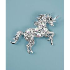 ビジュー調ユニコーンアンティークブローチ