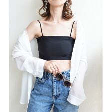 カップ付きなめらかシームレスブラチューブトップ ノンワイヤー リラックスインナー