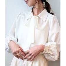リボンボウタイブラウス