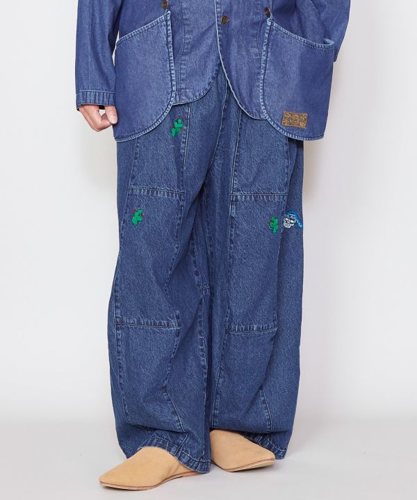 チャイハネ　デニム　セットアップ チャイハネ】アイレリブレ刺繍MEN'Sデニムパンツ | チャイハネ(CAYHANE