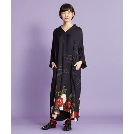 カヤ 冬牡丹 着物風ワンピース チャイハネ Cayhane 7ia 1107 ファッション通販 マルイウェブチャネル