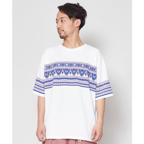 チャイハネ Yul キリムラグ柄プリントメンズtシャツ チャイハネ Cayhane Cas 1403 ファッション通販 マルイウェブチャネル