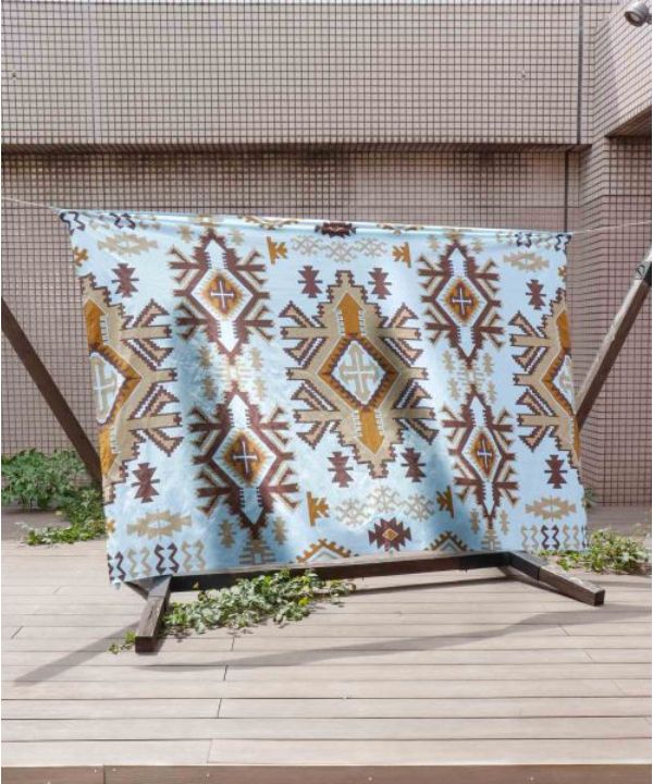 人気！ラルフローレンホームジオメトリック柄ひざ掛け