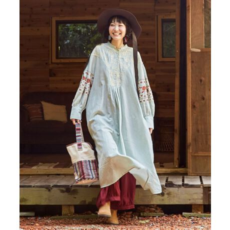 チャイハネ】花＆鳥刺繍ワンピース | チャイハネ(CAYHANE) | マルイ  