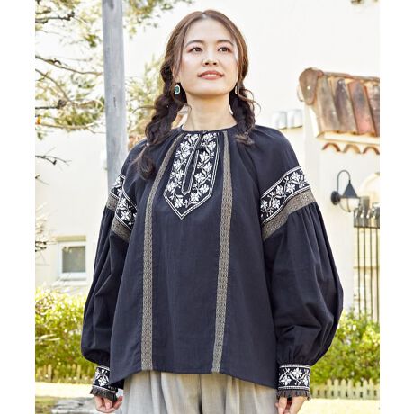 欧州航路】東欧風刺繍ブラウス | チャイハネ(CAYHANE) | マルイウェブ 