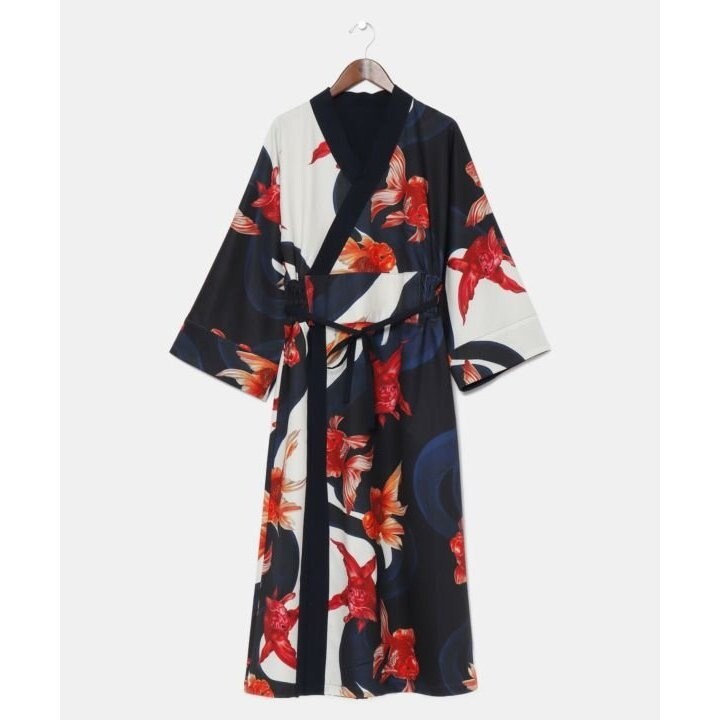 美品【重宗玉緒×倭物やカヤ】モダン着物ワンピース 美品【重宗玉緒×倭物やカヤ】モダン着物ワンピース