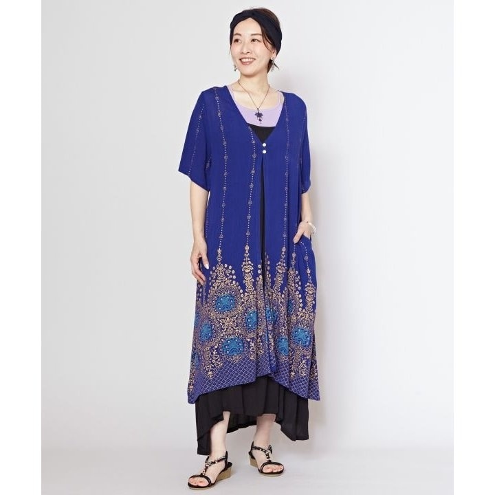 【チャイハネ】【ＵＶカット加工】ヨウエンロングカーディガン