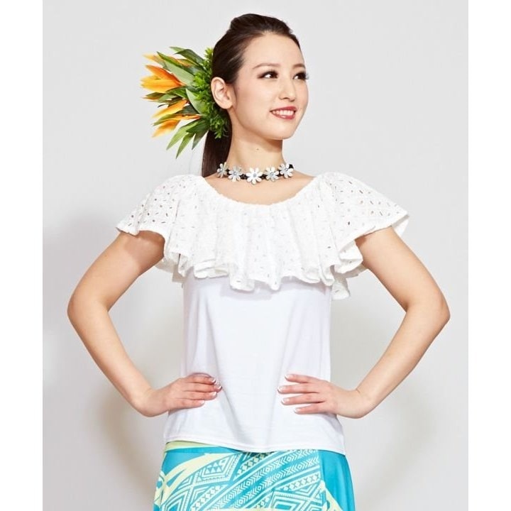 tシャツ 「Maunaloa」フレンチフリルトップス レディース Maunaloa（ファッション） tシャツ 「Maunaloa」フレンチフリル