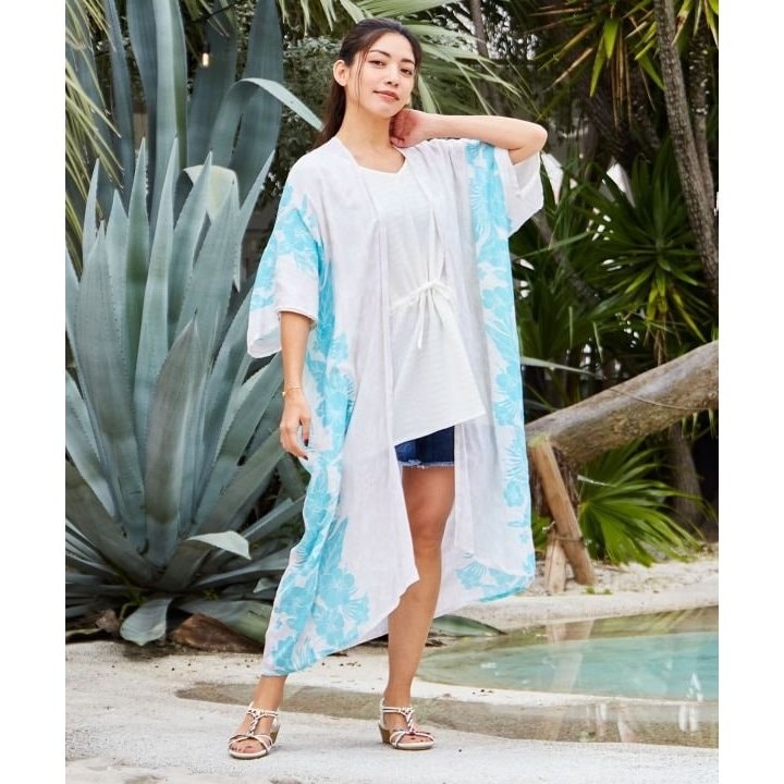 【カヒコ】【UVカット加工】カヒクロングカーディガン