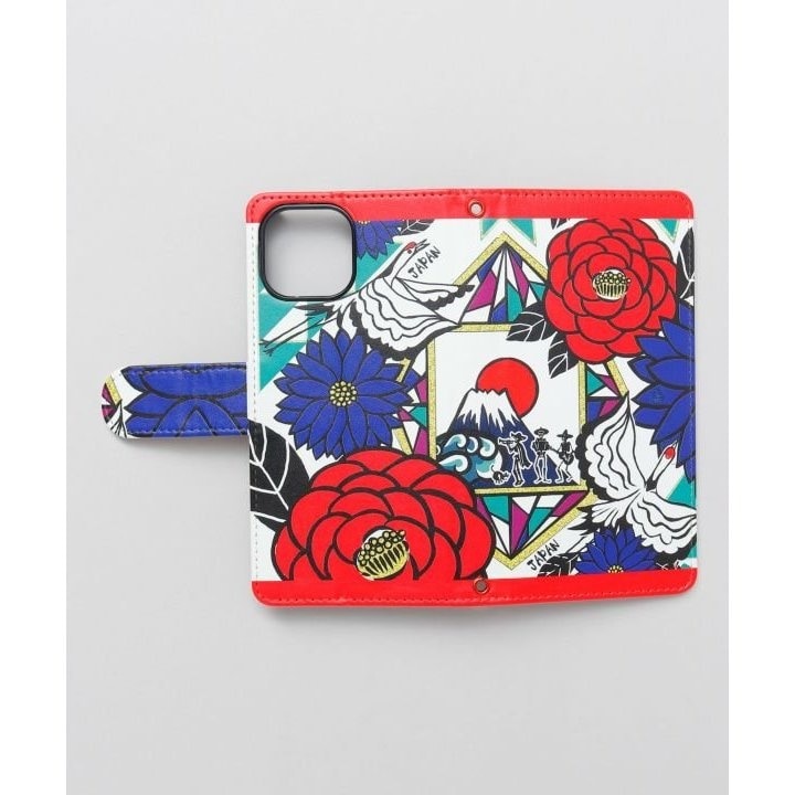 【新品タグ付き】ブルーレーベルクレストブリッジ 手帳型iPhoneケース レッド m32600742374_1.jpg?1745556122