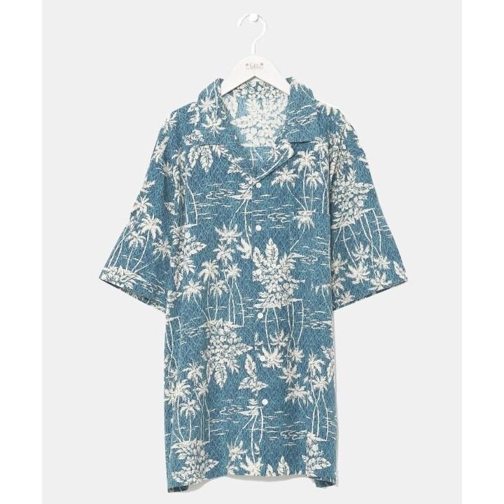 カヒコ】レイキーショート丈アロハシャツ【SURF&Palms