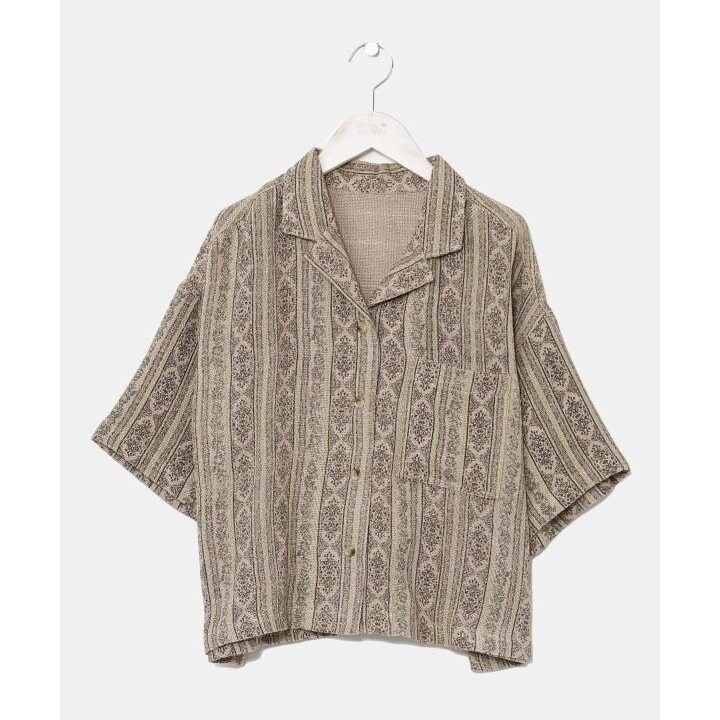 【カヒコ】レイキーショート丈アロハシャツ【SURF＆Palms】 カヒコ Kahiko レイキーショート丈アロハシャツ【SURF&Palms