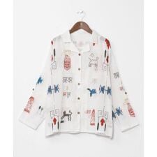 【チャイハネ】ラジャラン刺繍シャツ