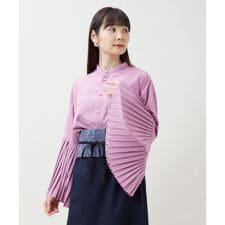 カヤ(kaya)の【カヤ】襞寄せバンドカラーシャツ