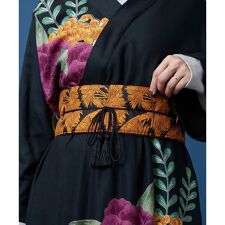 【カヤ】花影ふくれ織り帯ベルト