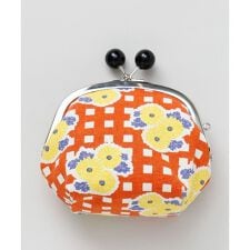 【カヤ】格子レトロマルチがま口