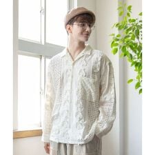 【チャイハネ】シフリー刺繍MEN'Sシャツ