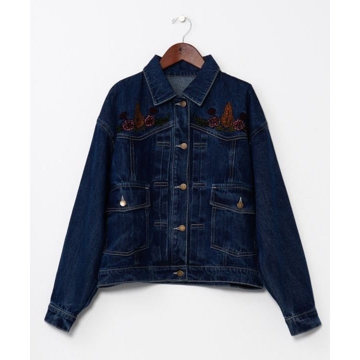 L.B CANDY STOCK]ビジューデニムジャケット | リリーブラウン(LILY