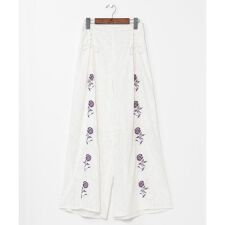【チャイハネ】ペティナ刺繍ワイドフレアパンツ