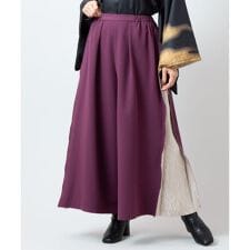 【カヤ】春霰八掛ワイドパンツ