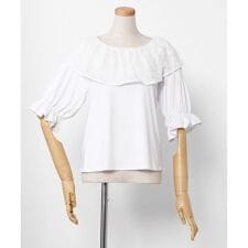 【マウナロア】レースフリルパフ袖トップス