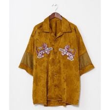 【チャイハネ】ネリナラメンズ開襟シャツ