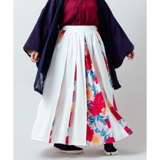 【カヤ】花便り八掛スカート
