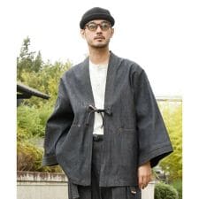 【カヤ】偉丈夫リジットデニムメンズ羽織【岡山デニム】