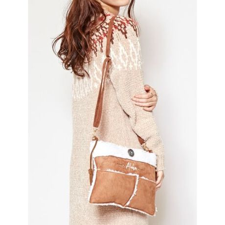 バック ムートンバッグ （Chloe(クロエ) WOODY AMALL ムートン2WAY 