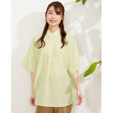 襟付きチェックチュニック