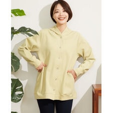 【大きいサイズ】裏毛チュニックカーディガン