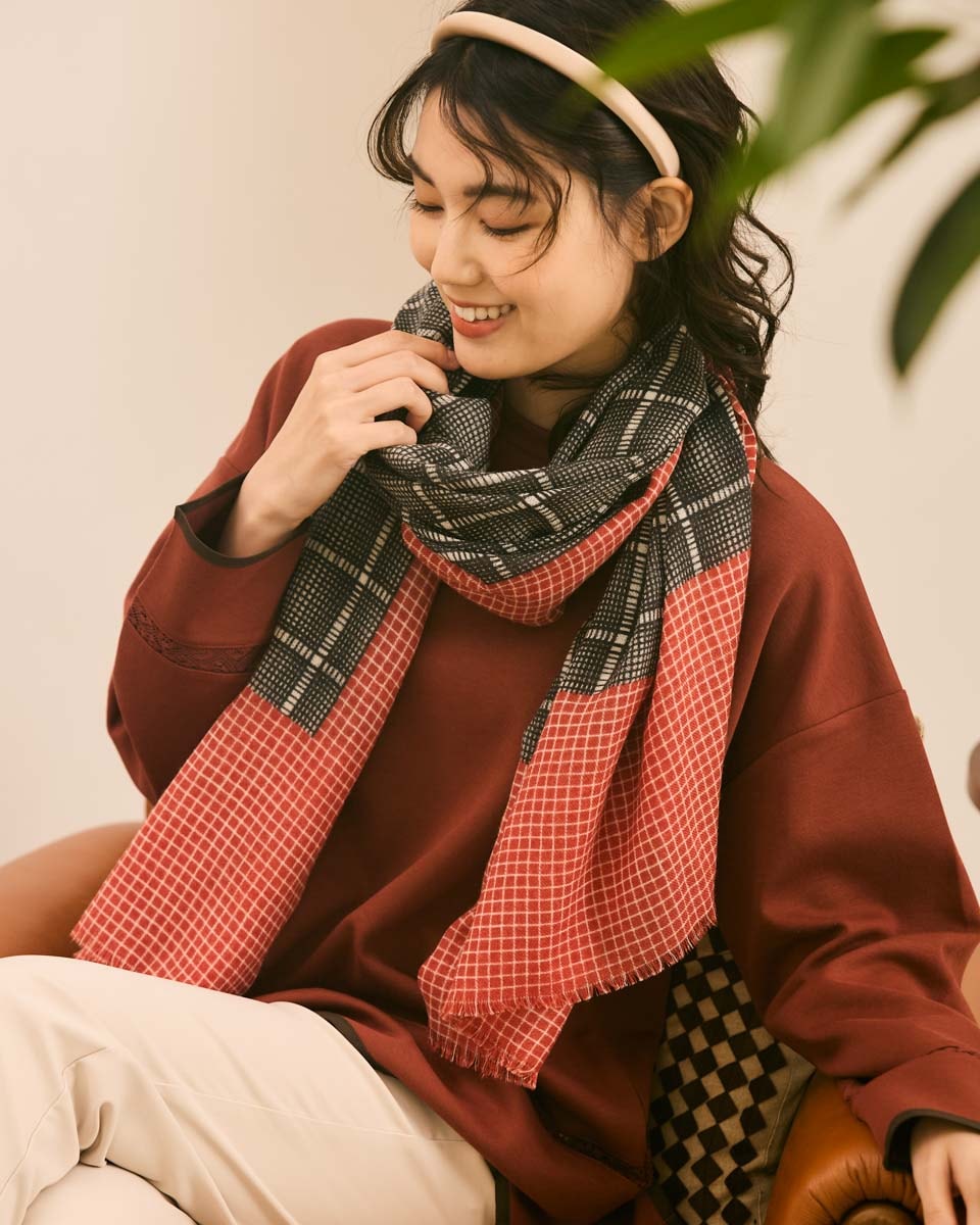 loin. ロワン ストール マフラー チェック （Loin 井川遥