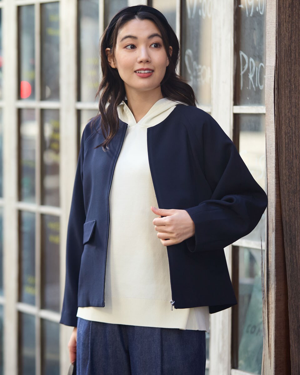 デイリー ファンクション ラペルレス ジャケット ( セットアップ