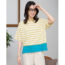 パネルボーダーＴシャツ