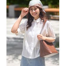 【大きいサイズ】ラッセルレースシャツ