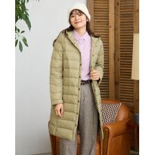 洗える軽量ダウンロングコート