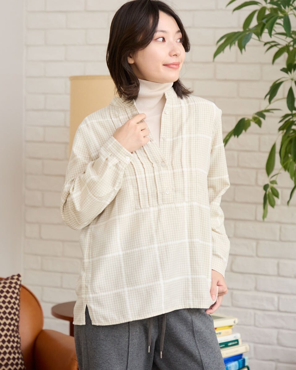 ビオラフラワープリント フロントフリルブラウス | ニューヨーカー