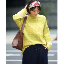 ゴールデンベア　ホワイトレーベル(Golden Bear　White Label)のケーブルニットプルオーバー