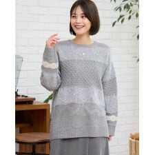 ゴールデンベア　ホワイトレーベル(Golden Bear　White Label)のケーブルニットプルオーバー