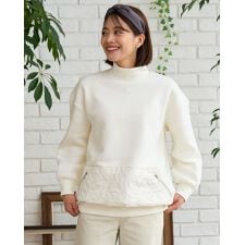 キルト切替カットソー