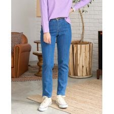 接触冷感デニムテーパードパンツ　[ストレッチ]