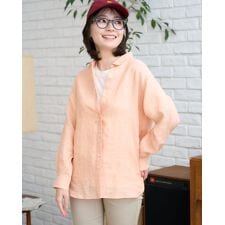 【大きいサイズ】フレンチリネンシャツ