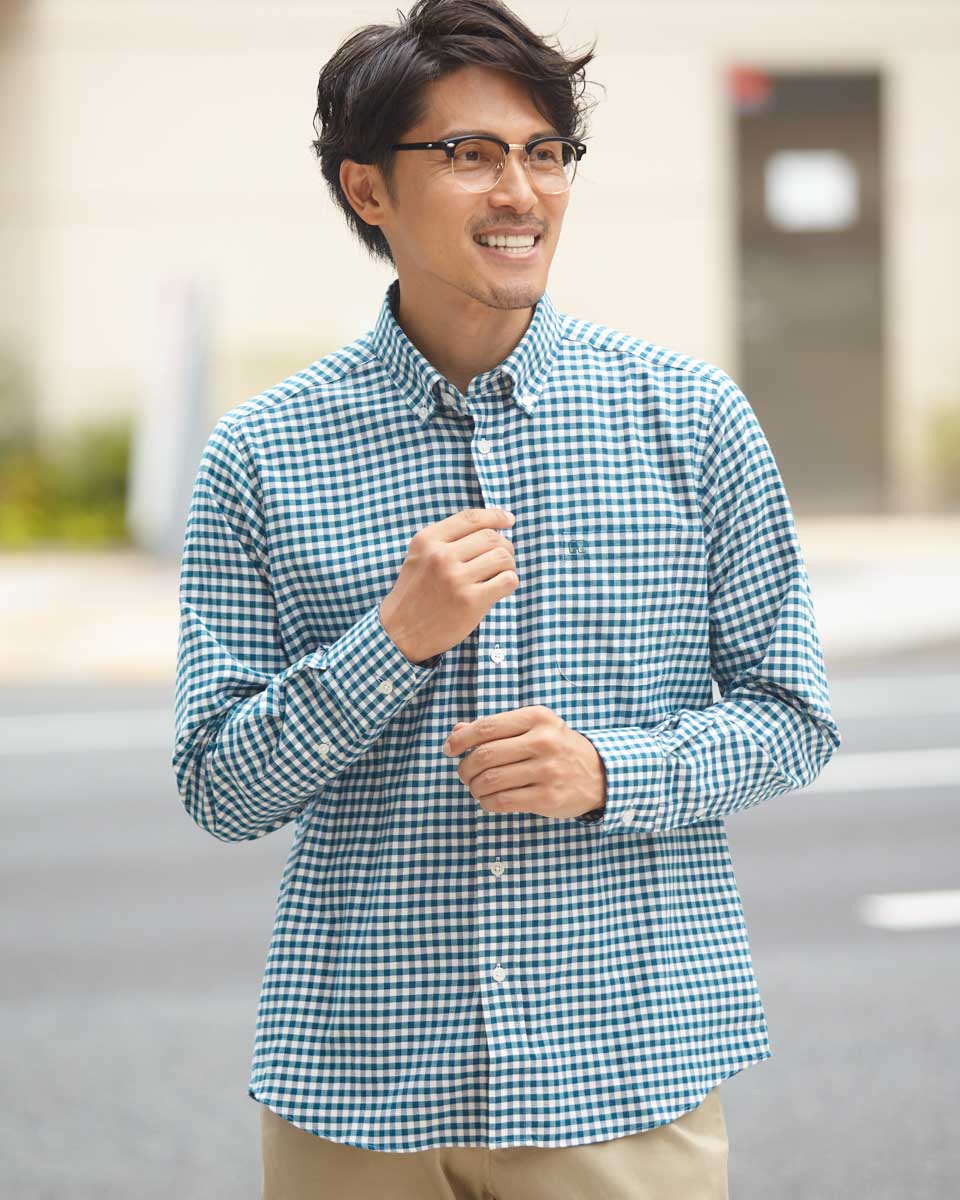 新品】45R ギンガムチェックシャツ COTTON100% 日本製 ...