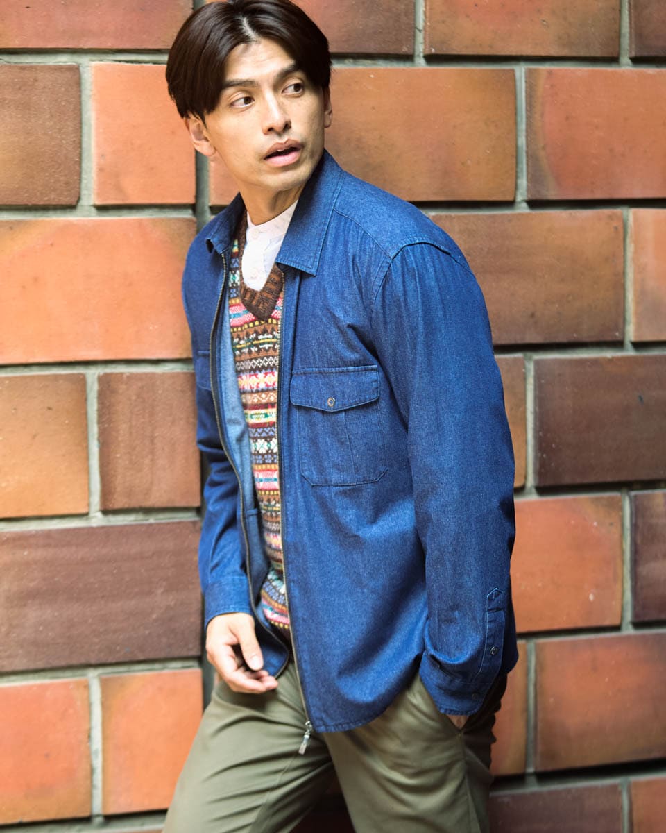 デニムシングルライダースジャケット | ユニオンステーション(UNION