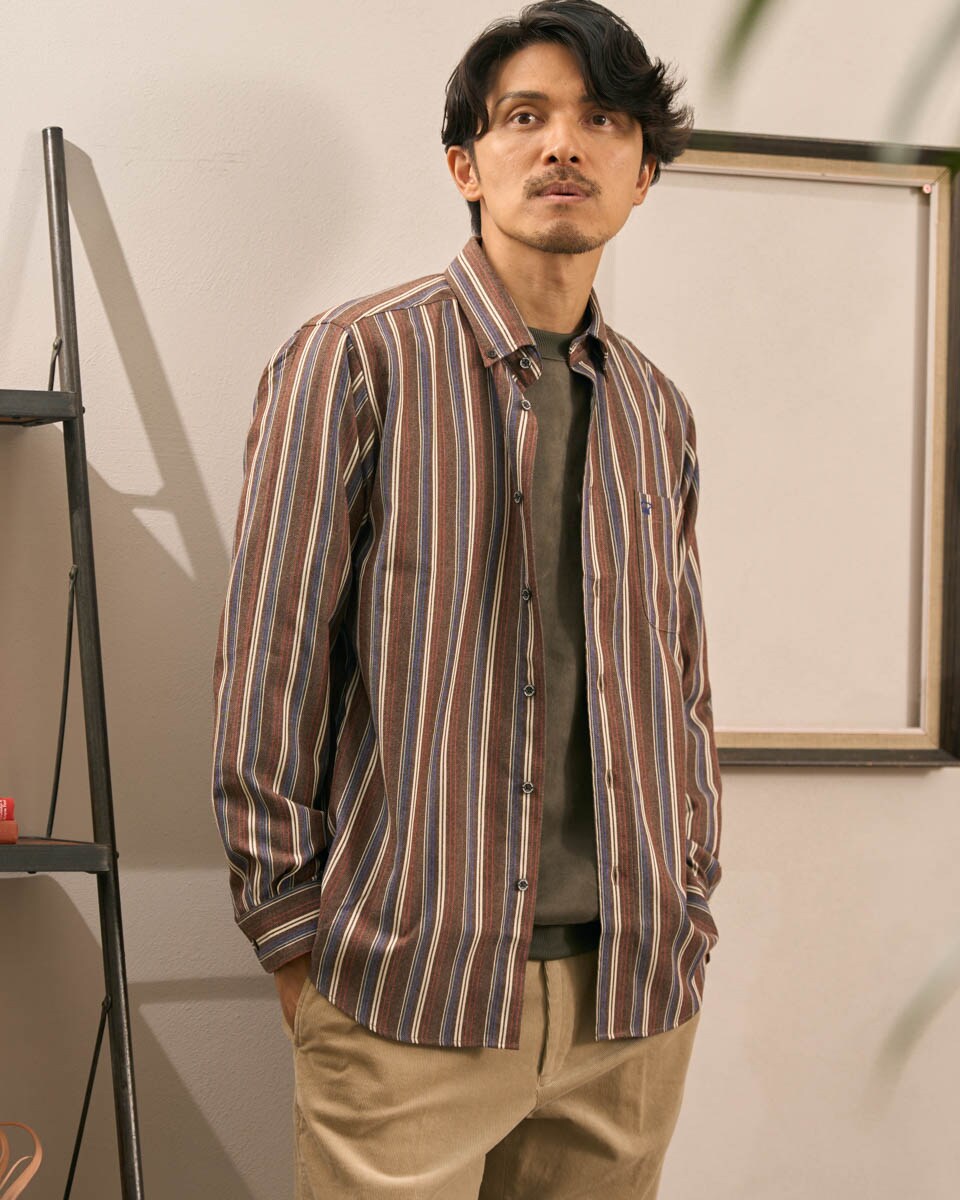 ライトグリーン ストライプ 長袖チュニック ゴールデンベア新品 ライトグリーン ストライプ 長袖チュニック ゴールデンベア新品