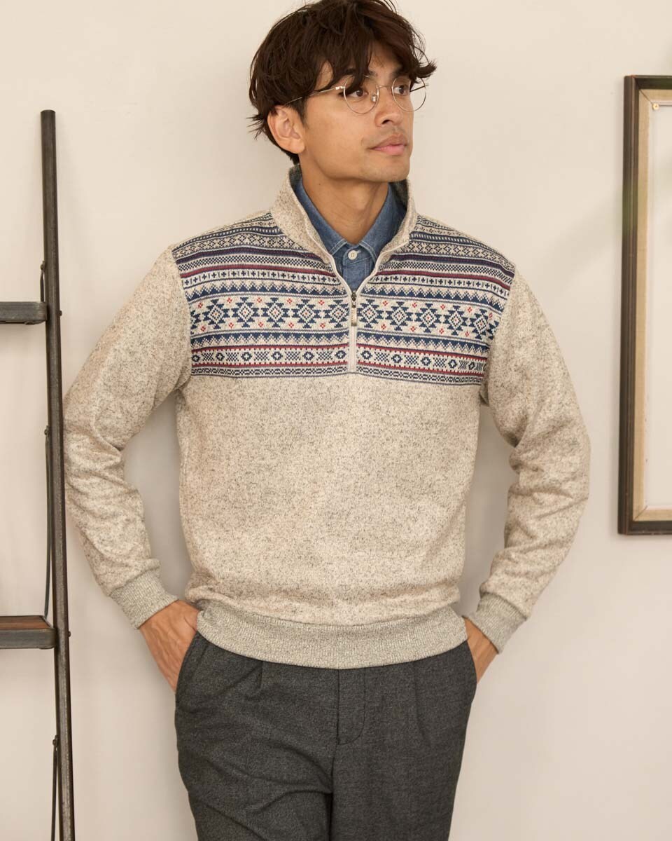 大きいサイズ】ハーフZIPスウェット | ゴールデンベア(GOLDENBEAR